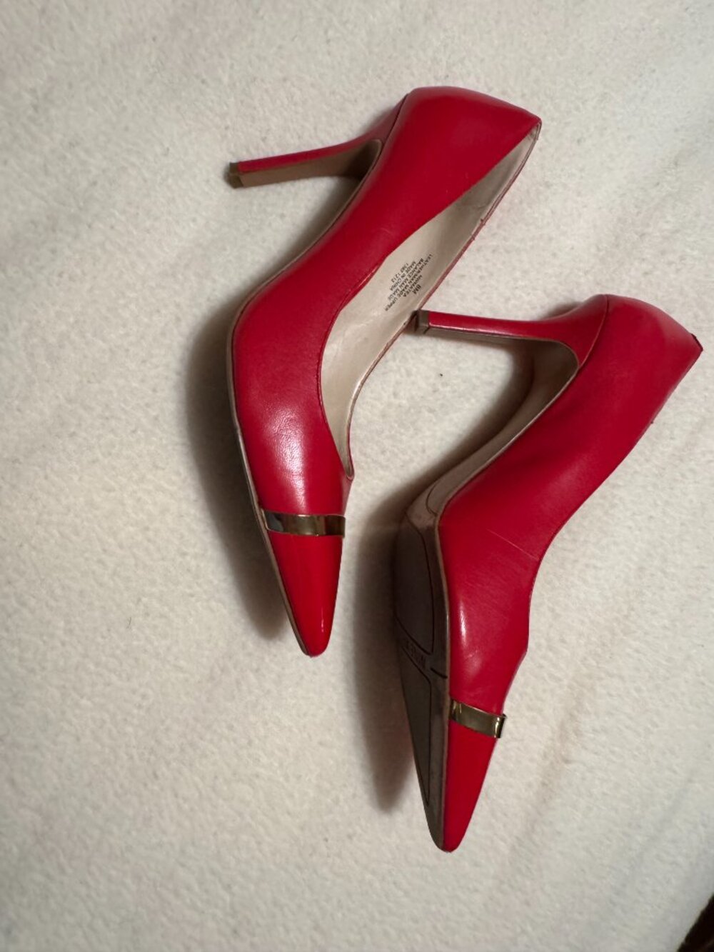 Nine West High Heel - Red with gold detail!